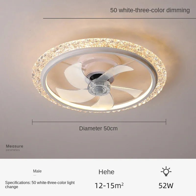 Smart Ceiling Fan LED Ceiling Lamp With Dimmer And Remote Control - Hans Lumiere