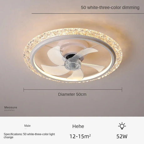 Smart Ceiling Fan LED Ceiling Lamp With Dimmer And Remote Control - Hans Lumiere