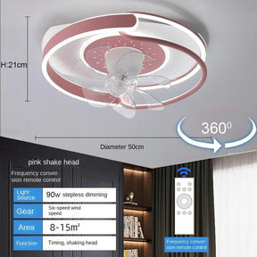 Smart Ceiling Fan LED Ceiling Lamp With Remote Control - Hans Lumiere