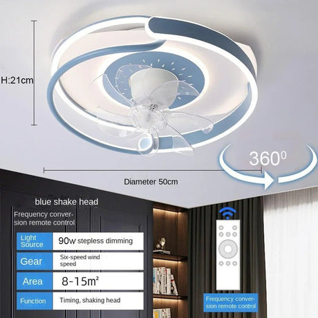 Smart Ceiling Fan LED Ceiling Lamp With Remote Control - Hans Lumiere