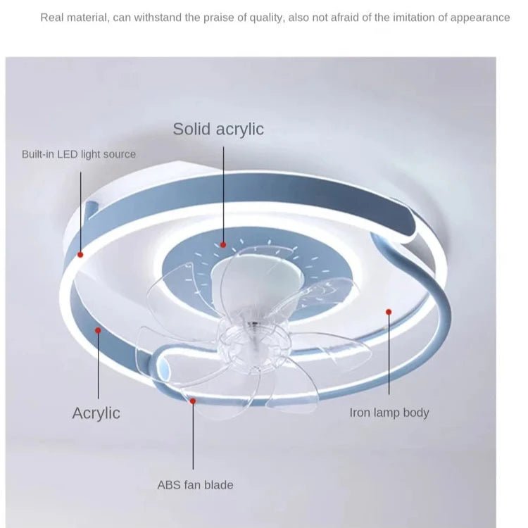 Smart Ceiling Fan LED Ceiling Lamp With Remote Control - Hans Lumiere