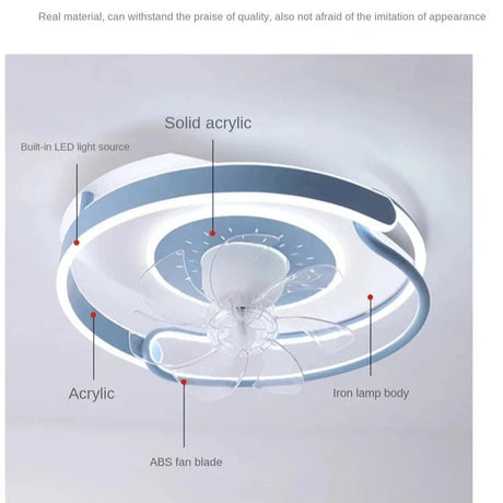 Smart Ceiling Fan LED Ceiling Lamp With Remote Control - Hans Lumiere