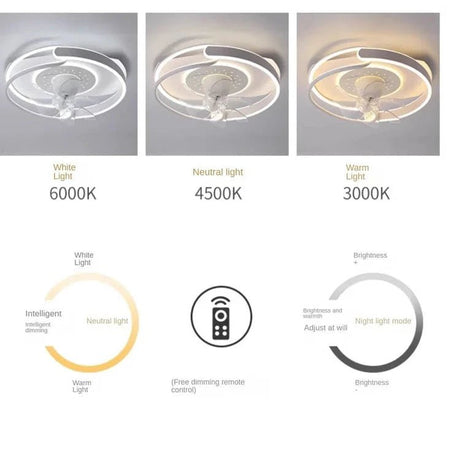 Smart Ceiling Fan LED Ceiling Lamp With Remote Control - Hans Lumiere