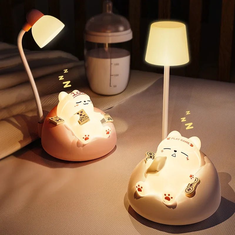 Soft And Cute Sleeping Cat Night Light - Hans Lumiere
