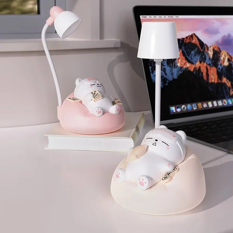 Soft And Cute Sleeping Cat Night Light - Hans Lumiere