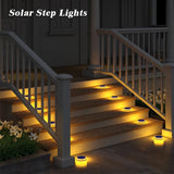 Solar Deck and Driveway Lights - Waterproof LED Stick-On (6-Pack) - Hans Lumiere