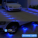 Solar Deck and Driveway Lights - Waterproof LED Stick-On (6-Pack) - Hans Lumiere