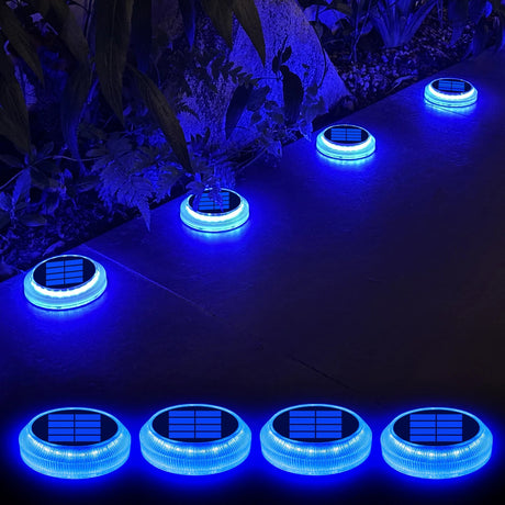 Solar Deck and Driveway Lights - Waterproof LED Stick-On (6-Pack) - Hans Lumiere