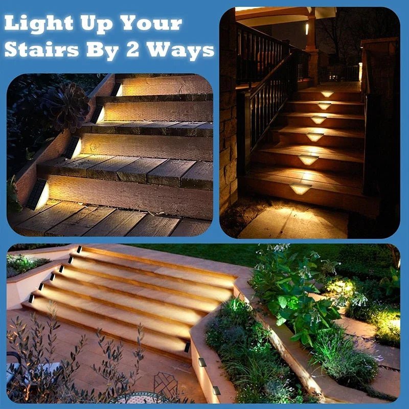 Solar Deck Lights - Waterproof LED Step Lights for Railing, Stairs, Fence and Patio - Hans Lumiere