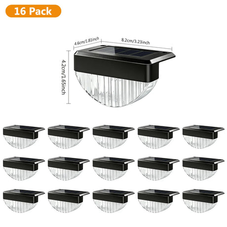 Solar Deck & Step Lights – Warm White LED, 8/16-Pack - Hans Lumiere