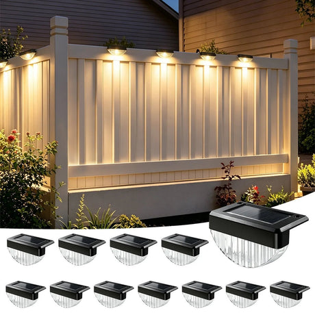 Solar Deck & Step Lights – Warm White LED, 8/16-Pack - Hans Lumiere