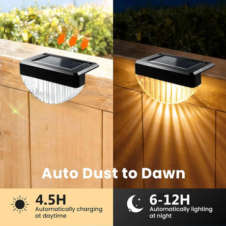 Solar Deck & Step Lights – Warm White LED, 8/16-Pack - Hans Lumiere