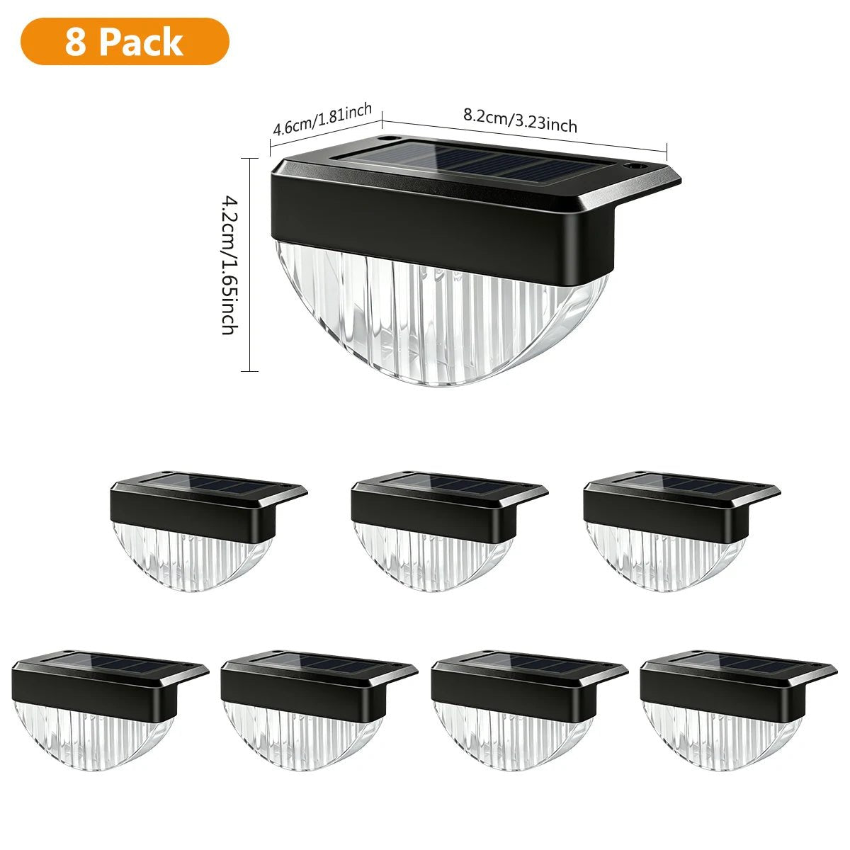 Solar Deck & Step Lights – Warm White LED, 8/16-Pack - Hans Lumiere