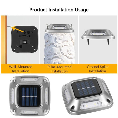 Solar Dock Light – Waterproof LED Deck & Path Warning Light, 4-Pack - Hans Lumiere