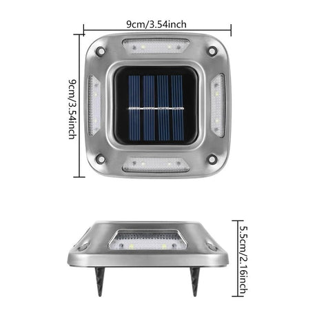 Solar Dock Light – Waterproof LED Deck & Path Warning Light, 4-Pack - Hans Lumiere