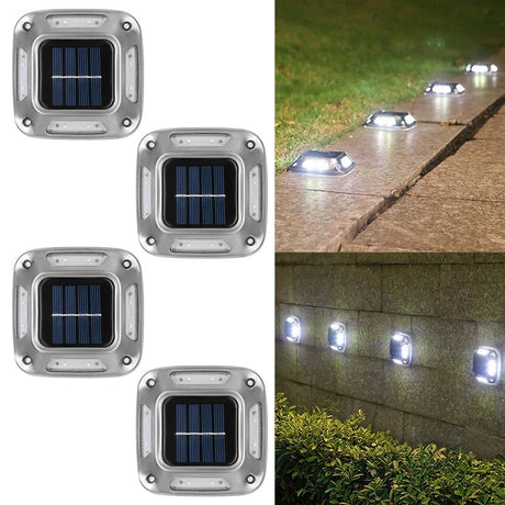 Solar Dock Light – Waterproof LED Deck & Path Warning Light, 4-Pack - Hans Lumiere
