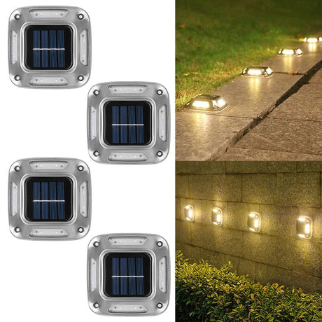 Solar Dock Light – Waterproof LED Deck & Path Warning Light, 4-Pack - Hans Lumiere