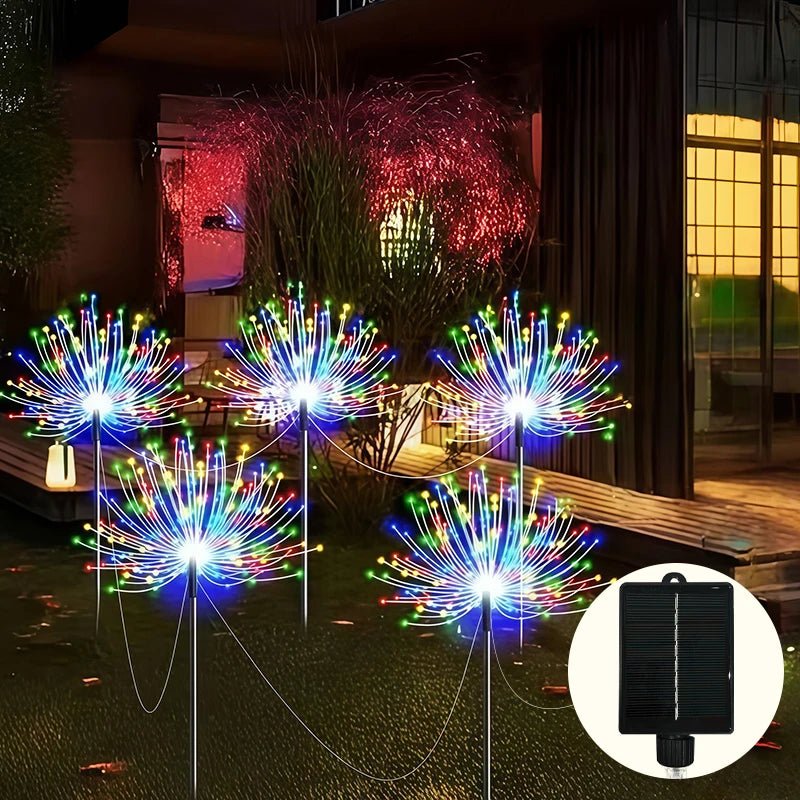 Solar Fairy Light Ground Stakes – 8-Mode Copper Wire Garden Lights, 6-Pack - Hans Lumiere