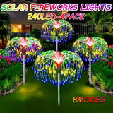 Solar Fairy Light Ground Stakes – 8-Mode Copper Wire Garden Lights, 6-Pack - Hans Lumiere