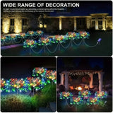 Solar Fairy Light Ground Stakes – 8-Mode Copper Wire Garden Lights, 6-Pack - Hans Lumiere