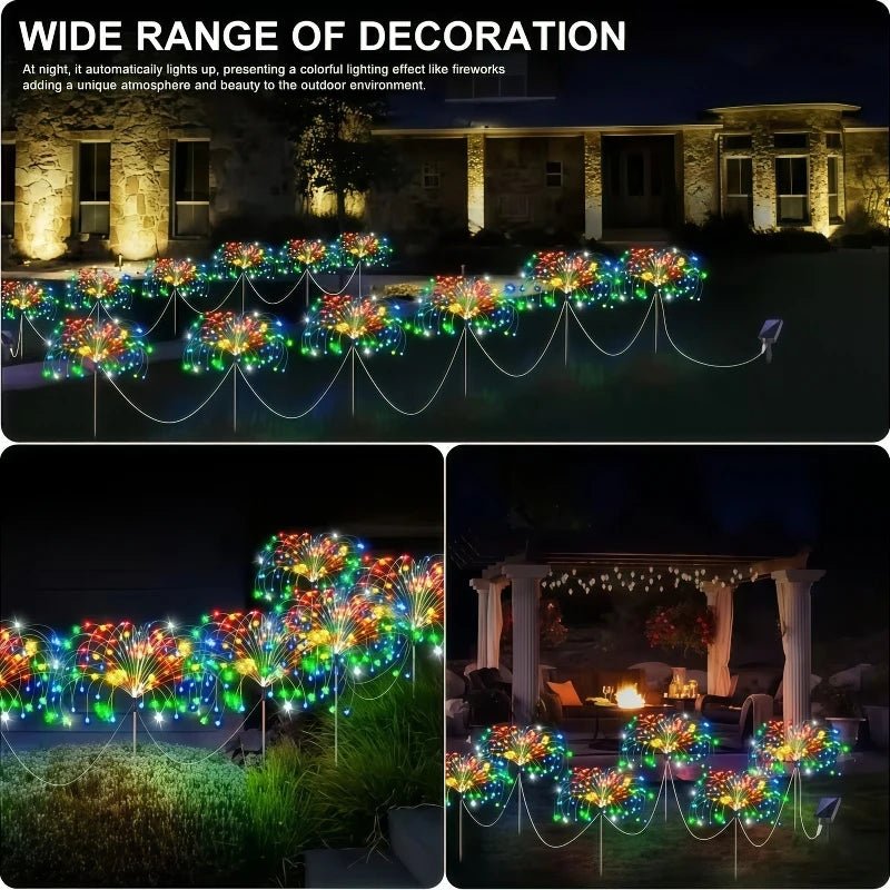 Solar Fairy Light Ground Stakes – 8-Mode Copper Wire Garden Lights, 6-Pack - Hans Lumiere