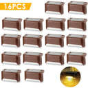 Solar Fence & Step Light – Warm White LED Deck Lamp, 4/8/16-Pack - Hans Lumiere