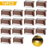 Solar Fence & Step Light – Warm White LED Deck Lamp, 4/8/16-Pack - Hans Lumiere