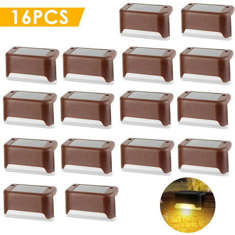 Solar Fence & Step Light – Warm White LED Deck Lamp, 4/8/16-Pack - Hans Lumiere