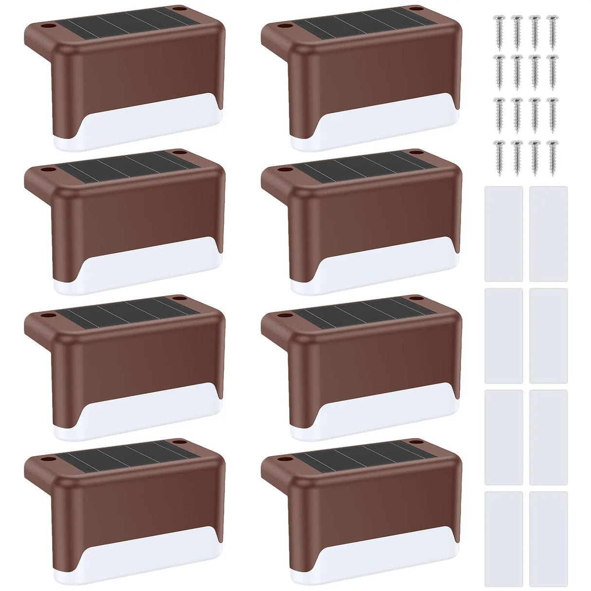 Solar Fence & Step Light – Warm White LED Deck Lamp, 4/8/16-Pack - Hans Lumiere