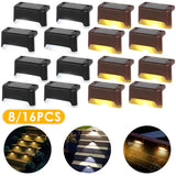 Solar Fence & Step Light – Warm White LED Deck Lamp, 4/8/16-Pack - Hans Lumiere