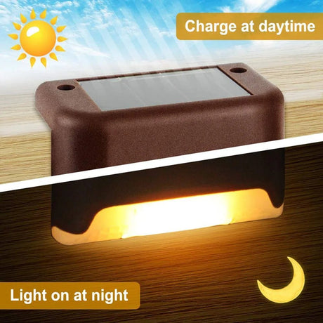 Solar Fence & Step Light – Warm White LED Deck Lamp, 4/8/16-Pack - Hans Lumiere
