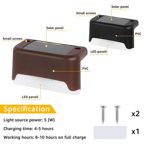Solar Fence & Step Light – Warm White LED Deck Lamp, 4/8/16-Pack - Hans Lumiere