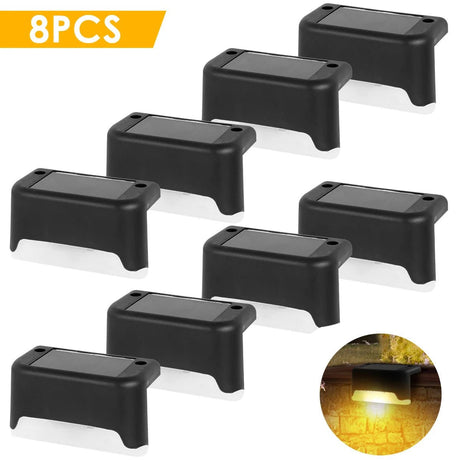 Solar Fence & Step Light – Warm White LED Deck Lamp, 4/8/16-Pack - Hans Lumiere