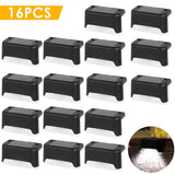 Solar Fence & Step Light – Warm White LED Deck Lamp, 4/8/16-Pack - Hans Lumiere