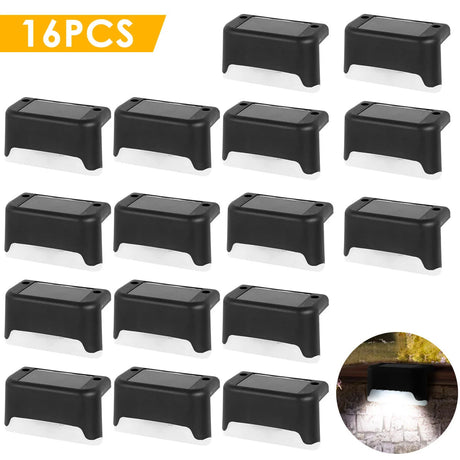Solar Fence & Step Light – Warm White LED Deck Lamp, 4/8/16-Pack - Hans Lumiere