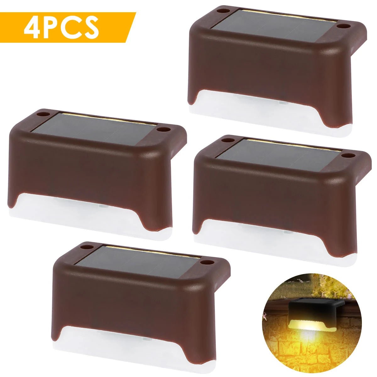 Solar Fence & Step Light – Warm White LED Deck Lamp, 4/8/16-Pack - Hans Lumiere