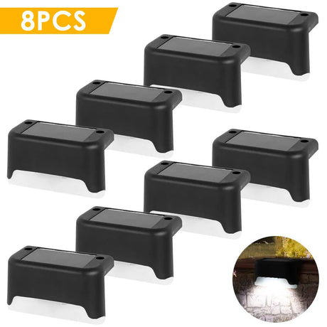 Solar Fence & Step Light – Warm White LED Deck Lamp, 4/8/16-Pack - Hans Lumiere