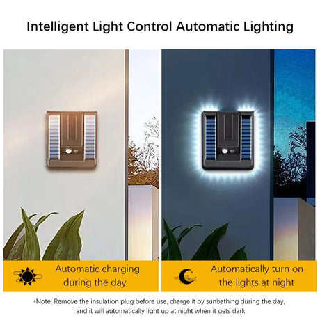 Solar Foldable Wall Light – 120° Infrared Sensing, IP65 Waterproof - Hans Lumiere