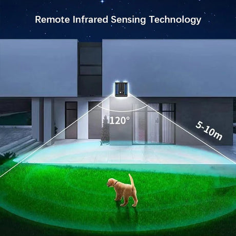 Solar Foldable Wall Light – 120° Infrared Sensing, IP65 Waterproof - Hans Lumiere