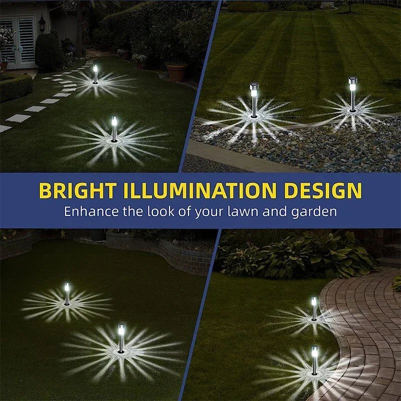 Solar Garden Lantern Pathway Lights – Waterproof Landscape Lighting, 10-Pack - Hans Lumiere