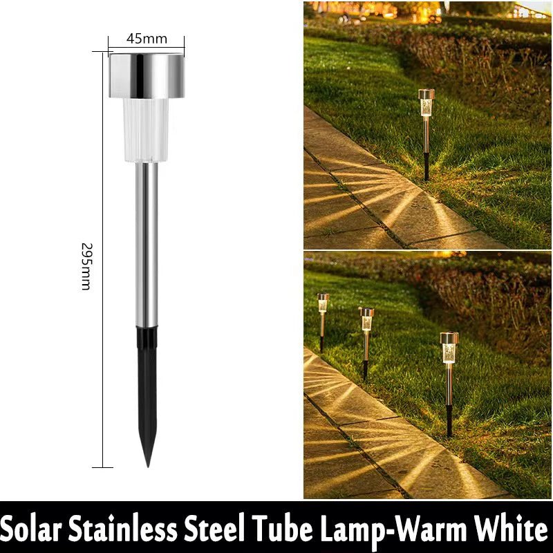 Solar Garden Lantern Pathway Lights – Waterproof Landscape Lighting, 10-Pack - Hans Lumiere
