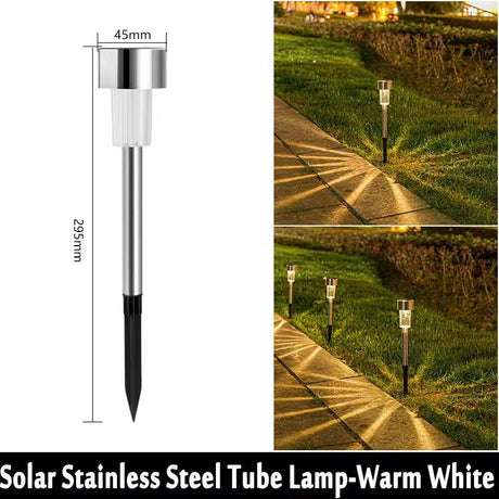 Solar Garden Lantern Pathway Lights – Waterproof Landscape Lighting, 10-Pack - Hans Lumiere