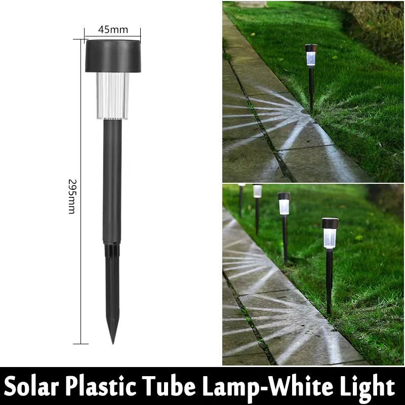 Solar Garden Lantern Pathway Lights – Waterproof Landscape Lighting, 10-Pack - Hans Lumiere