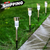 Solar Garden Lantern Pathway Lights – Waterproof Landscape Lighting, 10-Pack - Hans Lumiere