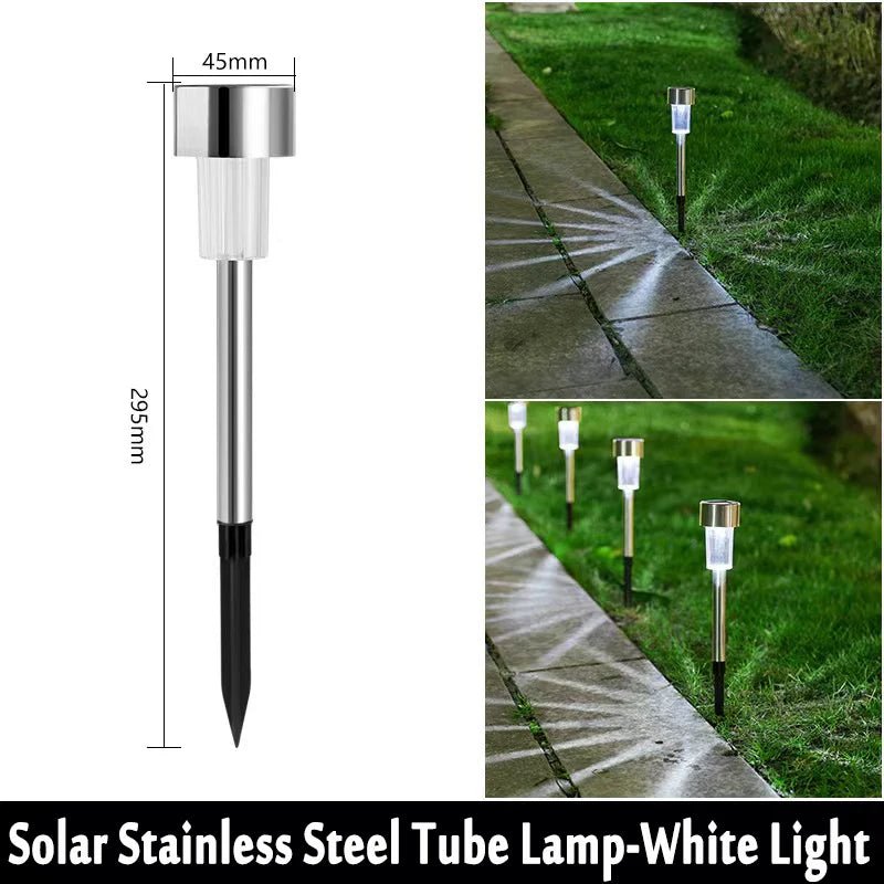 Solar Garden Lantern Pathway Lights – Waterproof Landscape Lighting, 10-Pack - Hans Lumiere