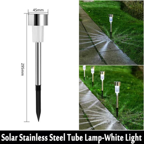 Solar Garden Lantern Pathway Lights – Waterproof Landscape Lighting, 10-Pack - Hans Lumiere