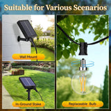 Solar Garden String Lights – Remote Control LED, 7-30m - Hans Lumiere