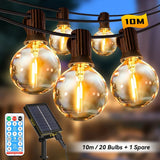 Solar Garden String Lights – Remote Control LED, 7-30m - Hans Lumiere