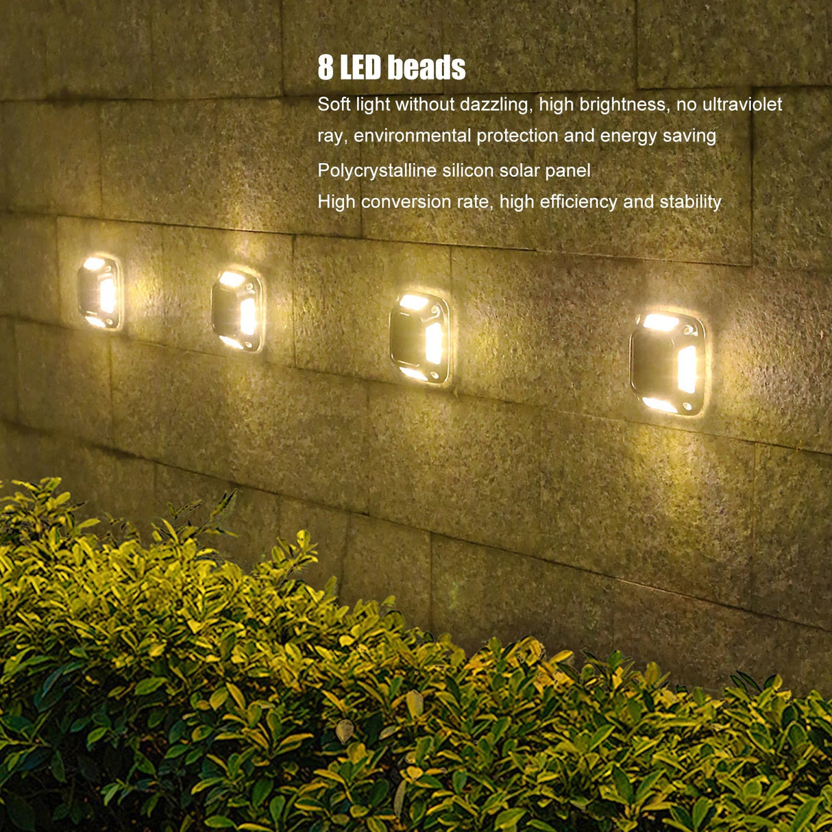 Solar Ground Marker Light – Waterproof 8-LED Driveway & Garden Lamp - Hans Lumiere