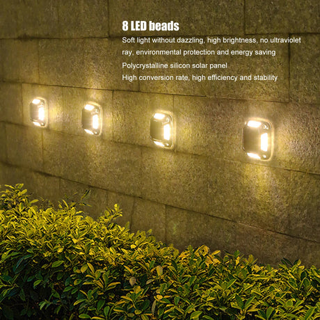 Solar Ground Marker Light – Waterproof 8-LED Driveway & Garden Lamp - Hans Lumiere